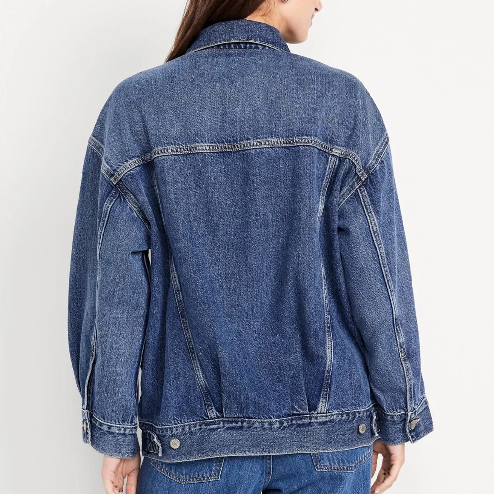 Oversized Jean Trucker Jacket - Picture 2 of 4